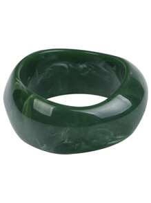 1pc Asymmetrical Wide Resin Bracelet For Women, Fashionable And Versatile