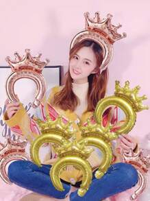8pcs Gold & Rose Gold Crown Headbands, Suitable For Wedding, Birthday, Valentine's Day Party Decoration - Multicolor - View 2