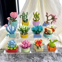 [2024 New Arrival] Lele Brothers Floral Master Building Block Potted Plants Toy, Creative Assembly Room Decoration - 8942 Flower Art Master - View 2