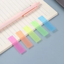 100 Sheets Of Colorful Fluorescent Pet Index Stickers With Morandi Color Drawable Boxed Sticky Notes,School Supplies,Back To School