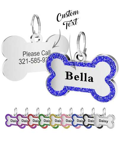 Personalized Dog ID Tags For Pets, Customized Engraved Dog Name Tags, Cat ID Tags Alloy Pendant Tag For Dog Collars Cat Collar Perfect Gift For Your Pet