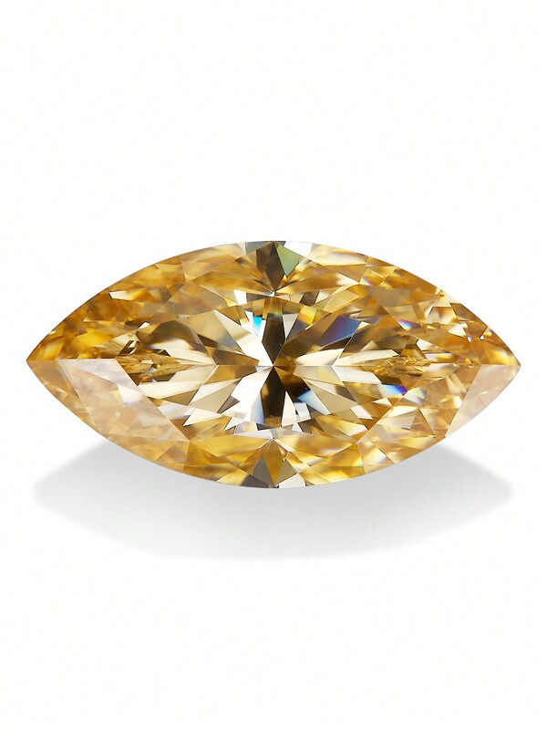 1 Máy tính Cao Cấp VVS Moissanite Rời Đá, Hình Bầu Dục Màu Champagne, có thể Sử Dụng Cho DIY Trang Sức Nhẫn Hoặc Bông Tai