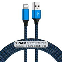 3Pcs/1Pc IPhone Charger Car Carplay Cable, Nylon Braided 10/6/3FT Lightning Cable Fast Charging High Speed Data Sync USB Cord Compatible With IPhone 14 13 12 11 Pro Max XS XR X 8 7 6S 6 Plus SE