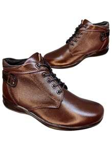 Botas para mujer Piel Bovino Confort Botin Cómodo al tobillo 22/27 en Café y Negro