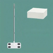 1套靜電除塵拖把-可重複使用及更換抹布，適用於濕乾兩用-適用於廚房、浴室、臥室、客廳和衛生間地板的有效清潔工具 - 彩色 - 查看 13