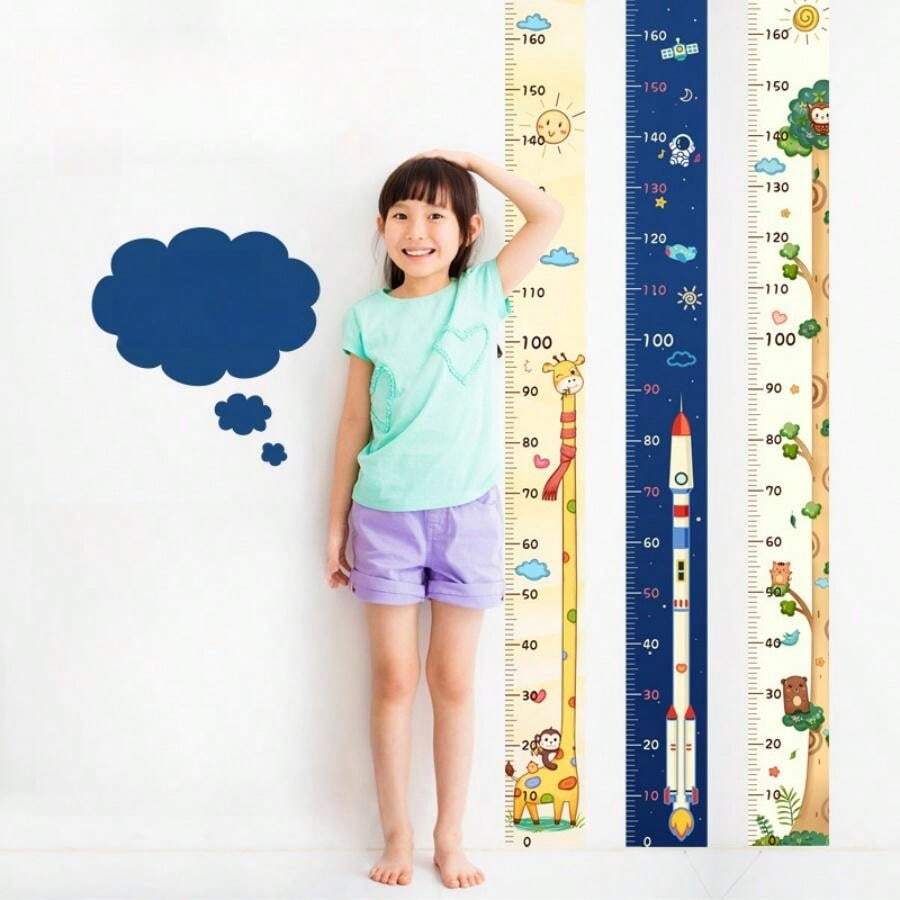 Misuratore Altezza Bambini Adesivo Metro Da Parete Per Bambini Tema Spazio - Con Penna E Righello Misura Altezza Bambino Decorativo - Foto 4