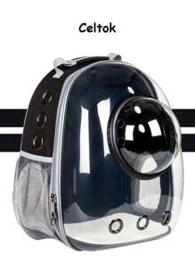 CT2375 1 Pieza Mochila Transportadora/Portadora Burbuja Para Mascotas - Negro - Ver 1