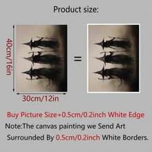 1 件巫术装饰万圣节墙壁艺术可打印复古万圣节乡村万圣节装饰复古万圣节绘画复古墙壁艺术无框架 - 彩色 - 查看 9