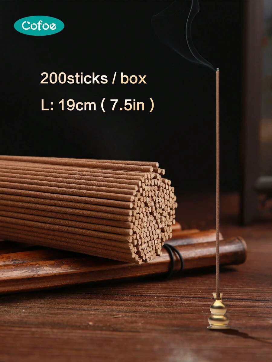 Cofoe 200pcs Mugwort Incense Sticks Natural Herbs Home Aromatherapy
