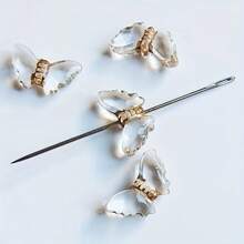 30pcs Unique Transparent Golden Butterfly Beads For Handmade Jewelry Making And DIY Crafts - 1 - View 12