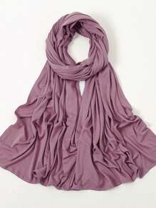 1 Khăn Trùm Đầu Hijab Dài Baggy Modal [Jersey Hijab] - Màu Hồng Tươi - Xem 1