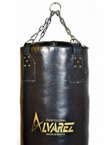 Sport Alvarez Costal Saco de Boxeo Banana 150 cm LONA con cadena y argolla vacío duradero para entrenar Box, Kick Boxing, Taekwondo, MMA - Negro - Ver 2