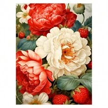 1 件 5D DIY 钻石画牡丹雏菊花朵全方形或圆形钻石马赛克花卉成人手工制作适合初学者家居装饰墙艺术 - 彩色 - 查看 22