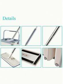 1set Cleaning Rotary Sink, Flat Sink Cube Set, Replaceable Cleaning Tool, Scraper, Rotary Sink, Floor Cleaning - Multicolor - View 10