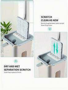 1set Cleaning Rotary Sink, Flat Sink Cube Set, Replaceable Cleaning Tool, Scraper, Rotary Sink, Floor Cleaning - Multicolor - View 9