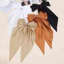 4pcs Hair Bows For Women Clips Big Women's Hair Bow Ribbon, Long Silky Satin Ribbon Bows For Hair Oversized, Hair Bow Barrettes Hair Accessories For Women Girls Aesthetic, School Valentine's Day Claw Clips - Multicolor - View 7