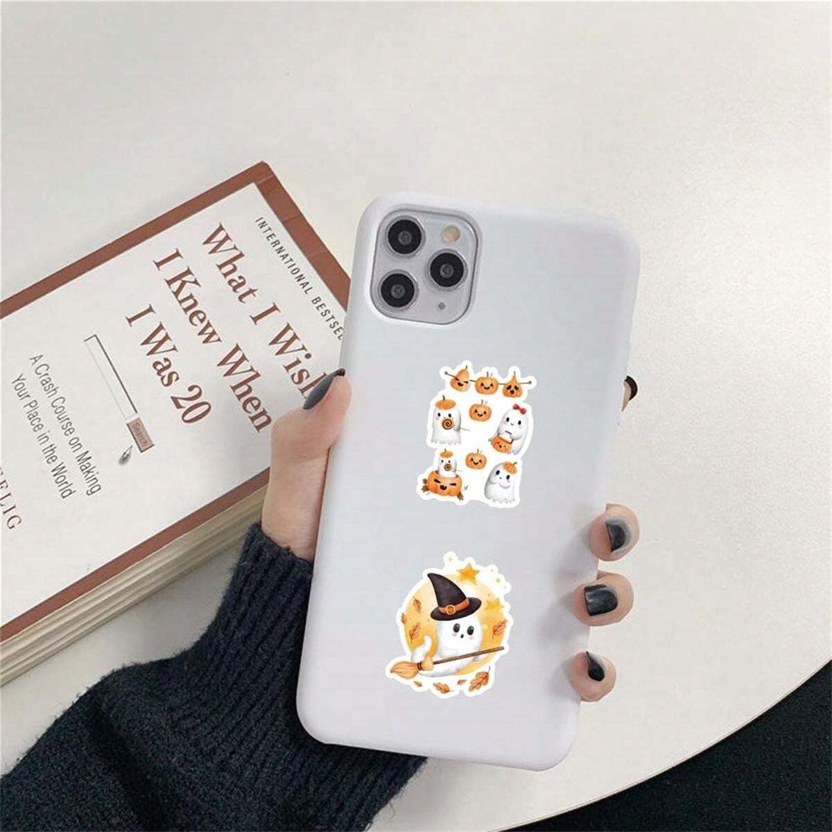 52pcs Halloween Stickers, Pumpkin Theme Waterproof Stickers Decals For