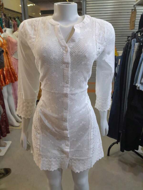 Saida de Praia Chamise com Renda Branca