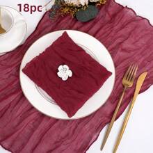 6/12/18/24/30 Pieces Purple Gauze Cheese Cloth Napkins, Multi-Color Optional Cheese Cloth Napkins Bali Cheese Cloth Napkins, Rustic Bohemian Lavender Napkins, Lavender Napkins For Family Dinners, Restaurants, Wedding Receptions, Dinners, Holiday Parties, Table Decorations