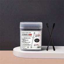 100/200/300/600支螺旋耳勺棉签二合一挖耳勺双头棉签一次性清洁黑色棉签配件 - 彩色 - 查看 10