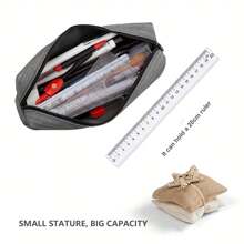 1Pc Small Solid Color Simple Zipper Kawai Pencil Case Mini Pen Bags Papeleria Stationery For School Office Suppliers