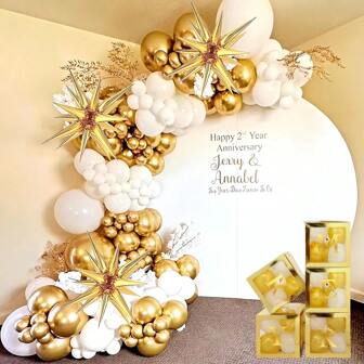 1 Balloon Box With 26 Letters For Color Selection, Used For DIY Custom Name, Birthday Party Background Decoration, Newborn Shower Decoration, Gender Display Decoration Blocks