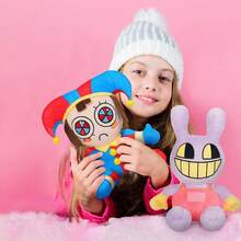 NEWKIBOU Amazing Digitals Circus Peluche de Juguete, 2 Piezas Digital Circus Peluche Muñeca, Juguete De Payaso De Peluche, Circo Digital Plushie, Digital Circus Plush Toy, Regalos para Niños y Niñas,Kit 2 Muñecos De Peluche El Asombroso Circo Digital, Lindo Dibujo Animado De Peluche Juguetes De Colección Para Niños Niñas (25cm/9.8in) - 2 piezas - Ver 4