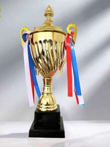 1pc Customizable Creative Metal Trophy For Football/Basketball Champions/Honors In Sports Events/Competitions, With /Runner-Up/Third Prize Inscription - Gold - View 9