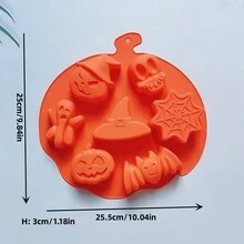 1 件 3 腔万圣节南瓜蛋糕硅胶模具慕斯冰淇淋布丁果冻甜点烘焙用具用于蛋糕装饰节日派对万圣节装饰万圣节派对礼品万圣节派对用品万圣节万圣节装饰万圣节装饰品万圣节家居万圣节派对万圣节派对 - 橘色 - 查看 11