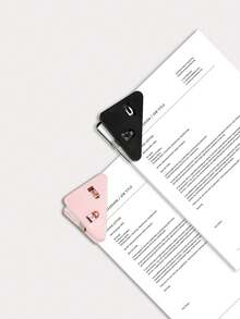 10入組轉角夾辦公用品書夾紙夾亞克力PP夾保存文件和帳單 - 三角夾 - 查看 3