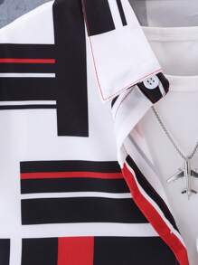 Tween Boy Casual Checked Short Sleeve Shirt And Shorts Set, Spring/Summer