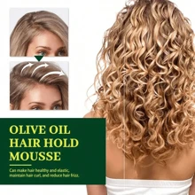 ORS Oil Mousse Olive Oil Heat Protection Serum Infused With Coconut Oil And Olive Oil Essence To Add Shine And Moisture To Hair, Helps Straighten Hair While Protecting It From Heat Damage