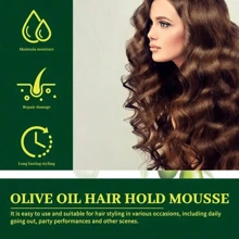 ORS Oil Mousse Olive Oil Heat Protection Serum Infused With Coconut Oil And Olive Oil Essence To Add Shine And Moisture To Hair, Helps Straighten Hair While Protecting It From Heat Damage