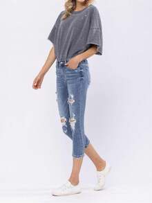 Judy Blue You Belong Capri Jean - 藍色 - 查看 6