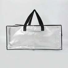 1pc Woven Tote Bag, Large Capacity Bedding Storage Bag, Heavy-Duty Carrying Bag With Handles And Zipper - Durable Alternative To Moving Boxes - Perfect For Packing, Moving, Storing Clothes, Blankets And Dorm Essentials Halloween Decorations Halloween Costumes Autumn Decor Festival Decor - Multicolor - View 14
