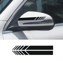 2 Peças Adesivo PET Universal para Decoração de Espelho Retrovisor de Estilo de Carro, Faixa de Decalque de Espelho Retrovisor de Adorno de Acessórios para Carro