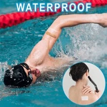 1 Roll Transparent Self-Adhesive Bandage, Waterproof Tattoo Care Bandage Roll, Skin Dressing, Suitable For Swimming Tattoo Care - Blue - View 8