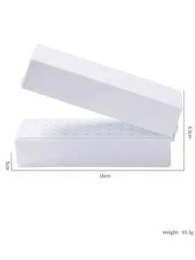 1个48孔白色透明美甲钻头收纳盒，美甲工具整理展示架 - 彩色 - 查看 7