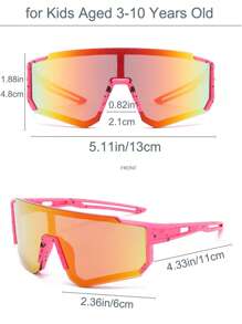 1 件彩色儿童骑行眼镜，适合 3-10 岁儿童，户外运动眼镜，大号彩色镜框 - 送给孩子的完美礼物 - 兒童 - 查看 15