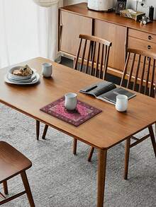 Pink Vintage  Rug Rectangular Mouse Pad - Soft, Smooth,  - Ideal For Office And Desk Use - Minimalist Style Perfect For Coasters - Ideal Gift - Multicolor - View 5