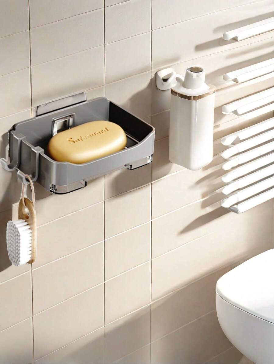 Soap Dish For Shower Bar Soap Holder Double Layer Wall Mounted Soap