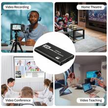 Capture Card Switch, Video Game Capture Card 4K 1080P 60FPS,To USB 3.0 Capture Card For Streaming Work With PS/PC/OBS/Camera - Black - View 6
