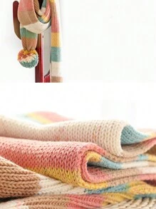 1 件装 100 克蛋糕纱彩虹纱分段染色 5 股牛奶纱 DIY 手工编织 - 彩色 - 查看 5