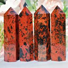 帶來活力和力量： 1入天然棕色黑曜石水晶塔，瑪瑙黑曜石治療水晶棒，用於靈性，具6個面的光柱形狀，水晶棱柱棒，靈氣治療根輪，天秤座生命石，寶石家居裝飾，房間裝飾，辦公室裝飾，桌面裝飾，天然水晶石材，用於冥想和治療的禮物，水晶收藏禮品，情侶禮物，姐妹禮物，最好的朋友禮物，媽媽禮物，女友禮物 - 水晶柱子 - 查看 1