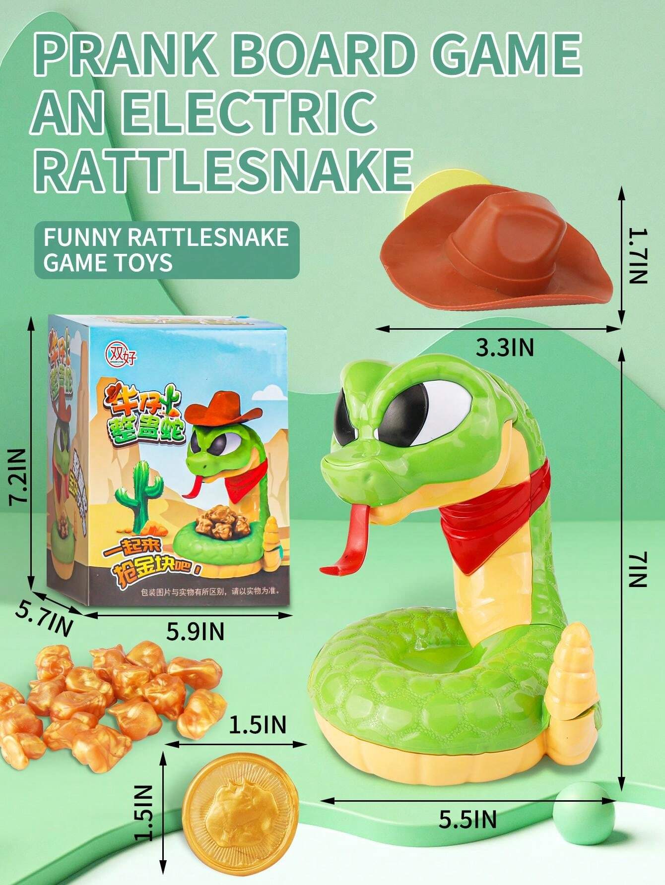 Serpiente De Juguete Con Control Remoto | Imitación Realista De Cobra Con Movimiento Flexible Y Ojos Intermitentes | Broma Para Niños Y Adultos