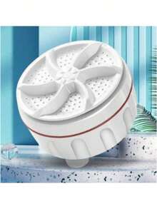 Mini Clothes Washing Machine Cloths Towels In Bucket Portable Ultrasonic Laundry USB - White - View 2