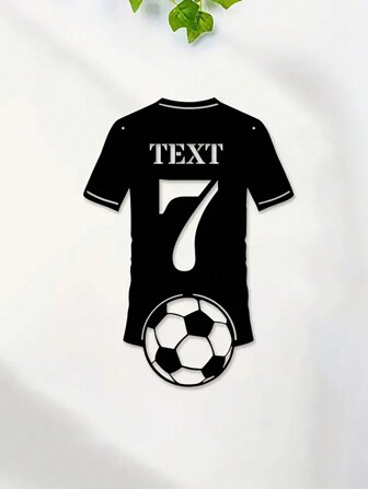 Dreamtimes 1 pieza Camiseta de fútbol de hierro personalizada, Zapatos de fútbol, Decoración de pared de metal con red de fútbol con logotipo personalizado para decoración del hogar, dormitorio, oficina, escuela, el regalo perfecto para fanáticos del deporte, ornamental, exquisito, moderno, contratado a medida, personalizado, único, regalos ideales para él, ella, novio, novia, papá, mamá, familia, amigos para aniversarios, el Día de la Madre, cumpleaños, Día del Niño, Día del Padre, graduación, bodas, inauguración de la casa, decoración de comedor, sala de estar, Día de San Valentín, Vida lenta de verano, artesanía personalizada, otoño elegante