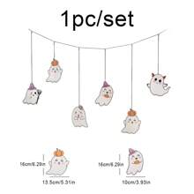 1 套/1 件万圣节糖果蜘蛛、幽灵、蝙蝠、南瓜、骷髅派对装饰拉旗、节日庆祝氛围横幅、圣诞节