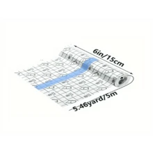 1 Roll Transparent Self-Adhesive Bandage, Waterproof Tattoo Care Bandage Roll, Skin Dressing, Suitable For Swimming Tattoo Care - Blue - View 20