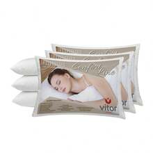 Kit 6 Comfort Line Percale Pillows 100% Cotton - 白色 - 查看 1